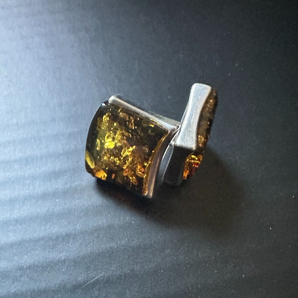 Sterling Silver .925 Baltic Amber Earrings BN